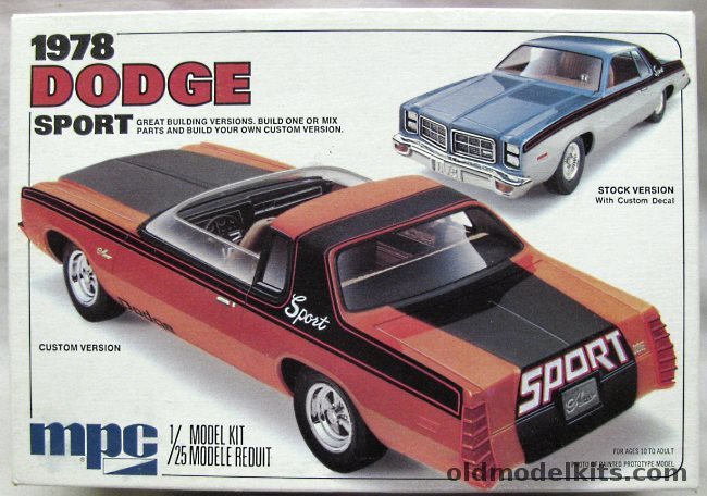 MPC 1/25 1978 Dodge Sport With Minibike, 1-7826 plastic model kit